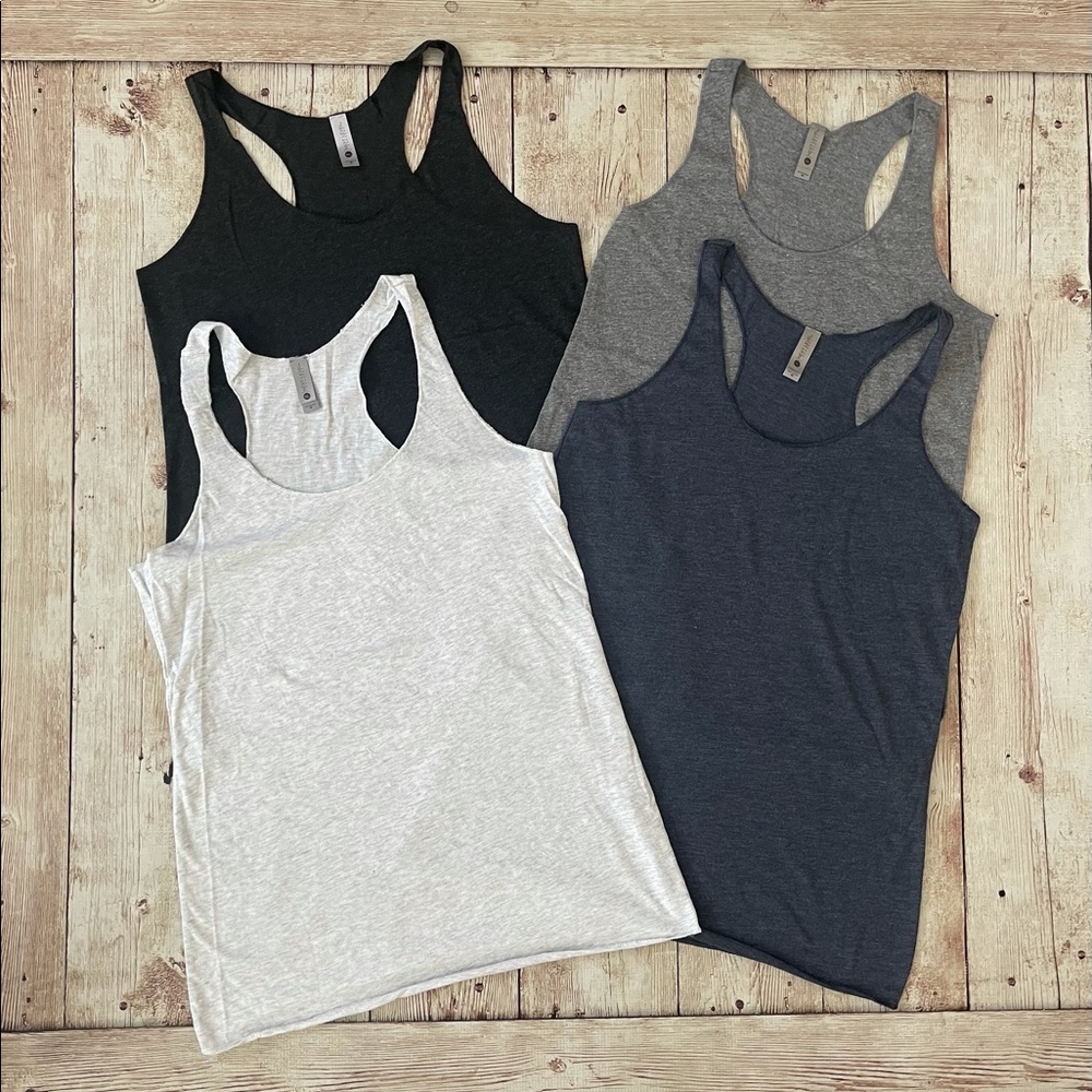 15 New Next Level Triblend Tank Top Shirt Lot - Picture 2 of 6